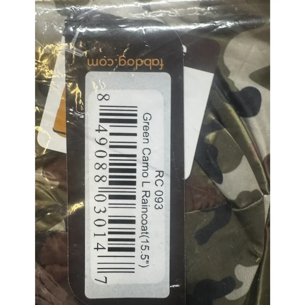 fabdog Packaway Raincoat Color Camo, Size L New- Sealed